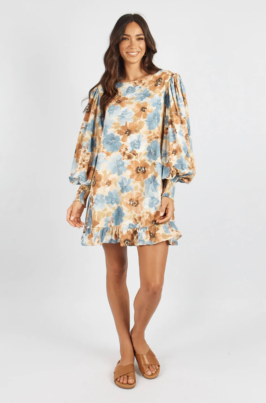 Marcie Mini Dress- Poppy Floral Print