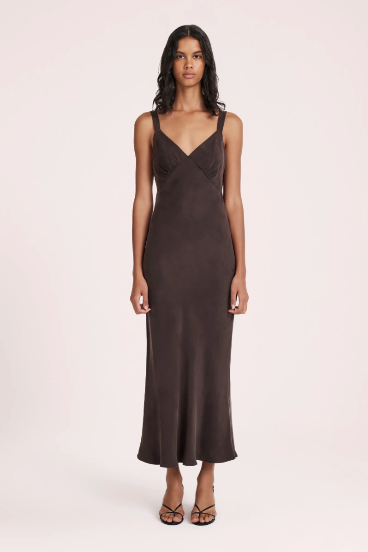 Roni Cupro Slip Dress