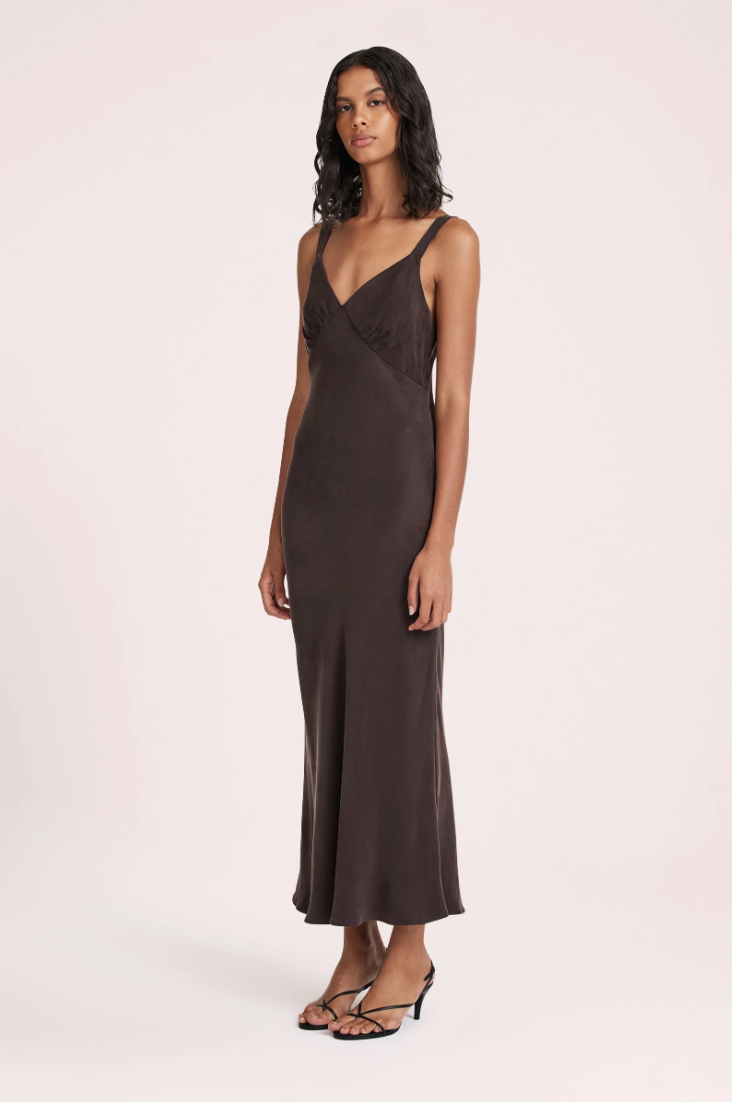 Roni Cupro Slip Dress