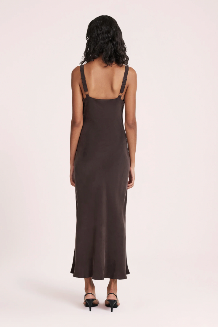 Roni Cupro Slip Dress